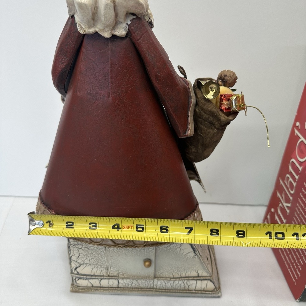 Kirkland 18" tall Metal Tin Santa Claus Tea Light Votive Candle Holder Holidays - Picture 12 of 15